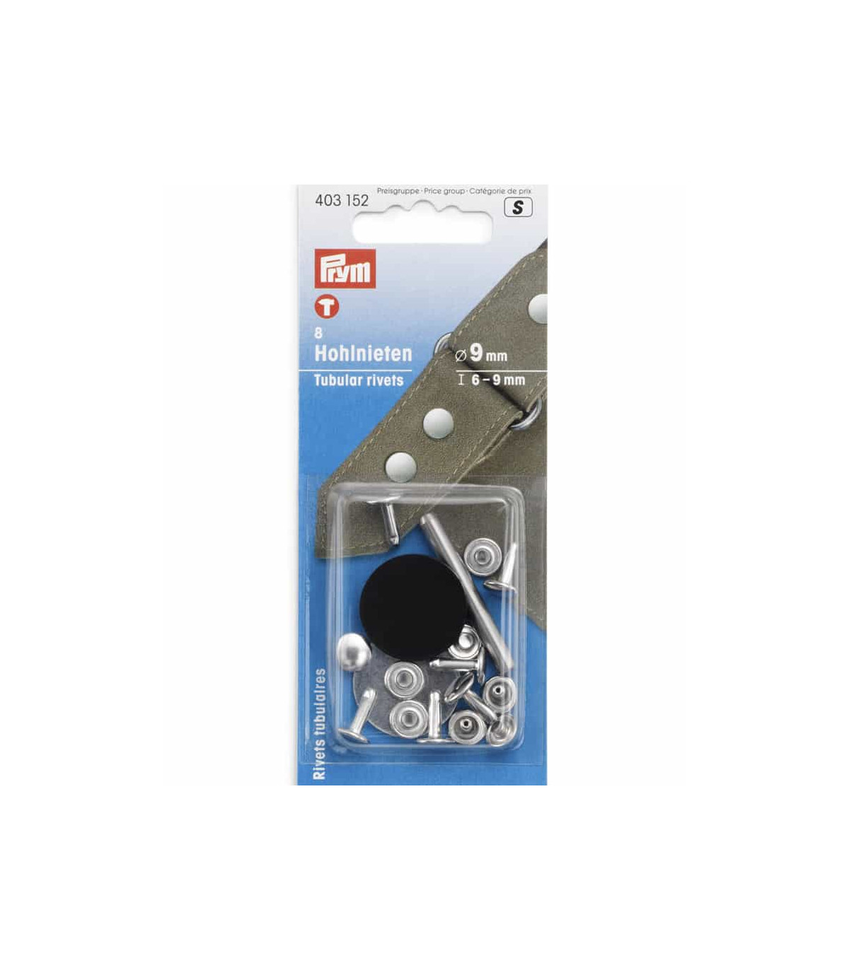 Prym Tool set tubular rivets 7.5-9mm - 3x4pcs